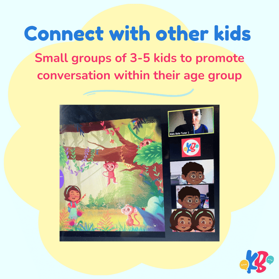 Kids Bolo small group Urdu class: connect with other kids in groups of 3 to 5